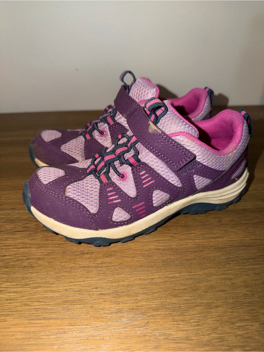 Girls Purple & Pink Merrell hiking sneakers